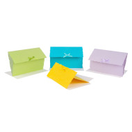 Biglietti CARTA GELSO KOZO con busta e fiocco 12pz