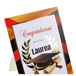 Biglietti auguri LAUREA oro 12pz Biglietti auguri LAUREA oro 12pz