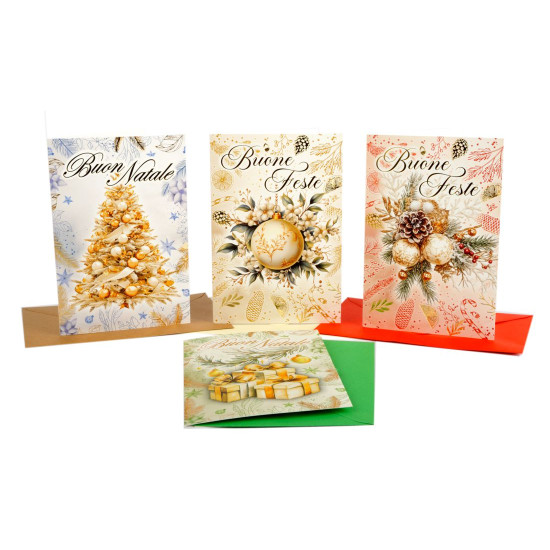 Biglietti auguri portasoldi NATALE special gold 12pz Biglietti auguri portasoldi NATALE special gold 12pz