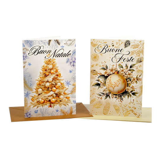 Biglietti auguri portasoldi NATALE special gold 12pz Biglietti auguri portasoldi NATALE special gold 12pz