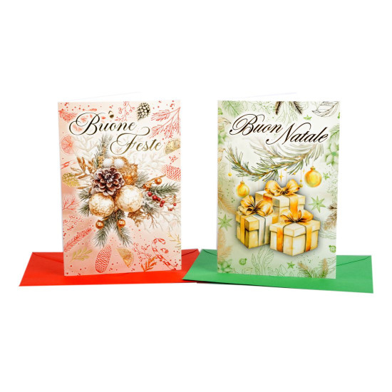 Biglietti auguri portasoldi NATALE special gold 12pz Biglietti auguri portasoldi NATALE special gold 12pz