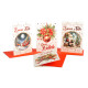 Biglietti augurali NATALE metallizzati 12pz