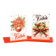 Biglietti augurali NATALE metallizzati 12pz