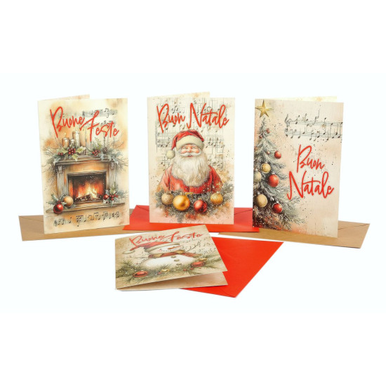 Biglietti augurali NATALE 12pz