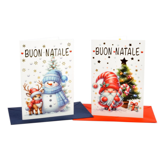Biglietti augurali NATALE special gold 12pz Biglietti augurali NATALE special gold 12pz