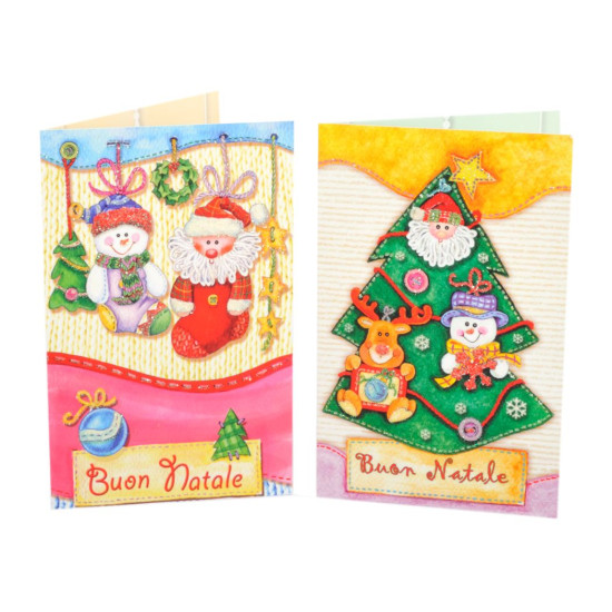 Biglietti NATALE 8,5x13x5 - 48pz