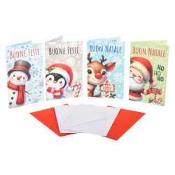 Biglietti NATALE 8,5x13x5 - 48pz