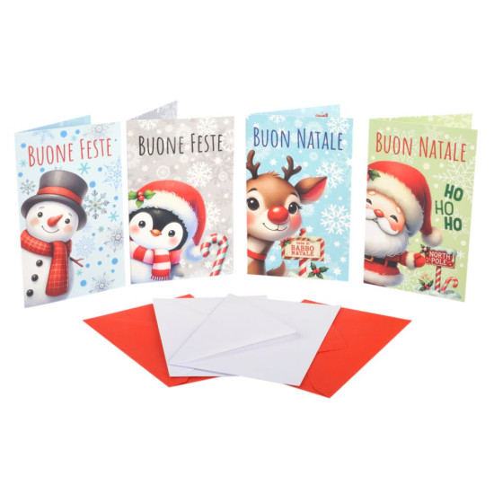 Biglietti NATALE 8,5x13x5 - 48pz