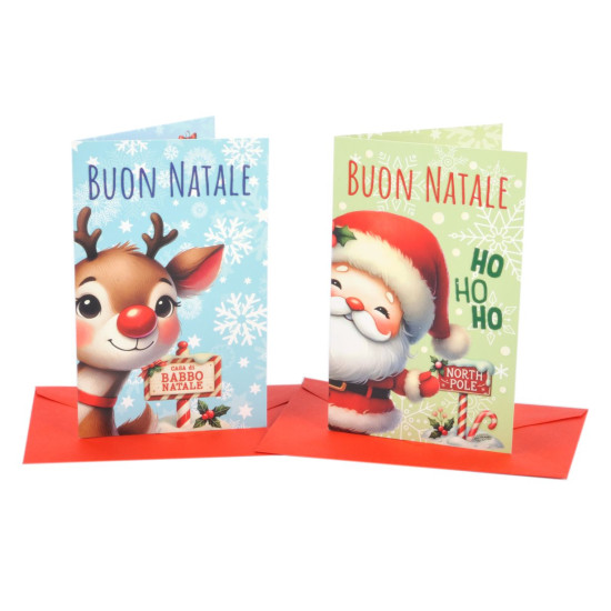 Biglietti NATALE 8,5x13x5 - 48pz