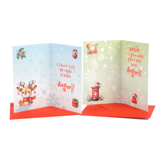 Biglietti NATALE 8,5x13x5 - 48pz