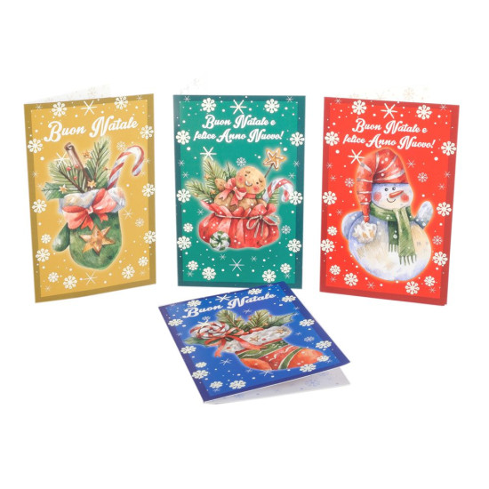 Biglietti NATALE 8,5x13x5 - 48pz