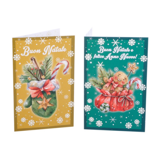 Biglietti NATALE 8,5x13x5 - 48pz