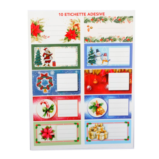Chiudipacco NATALE adesivo 10 fogli