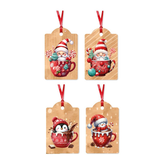 Chiudipacco NATALE con raso 100pz Chiudipacco NATALE con raso 100pz