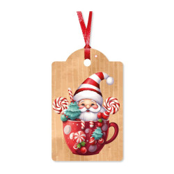 Chiudipacco NATALE con raso 100pz Chiudipacco NATALE con raso 100pz