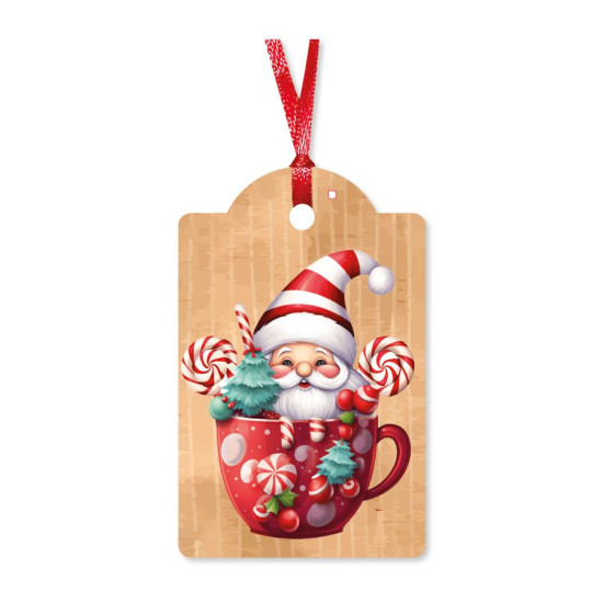 Chiudipacco NATALE con raso 100pz Chiudipacco NATALE con raso 100pz