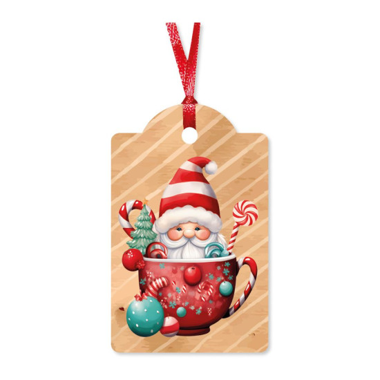 Chiudipacco NATALE con raso 100pz Chiudipacco NATALE con raso 100pz