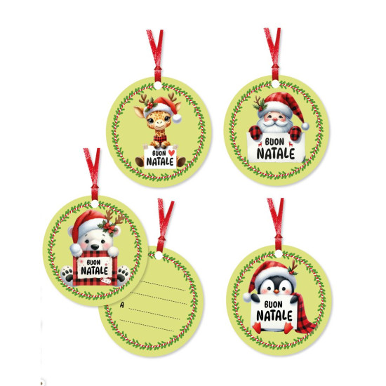 Chiudipacco NATALE sagomato 100pz Chiudipacco NATALE sagomato 100pz