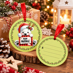 Chiudipacco Natale Rotondi con Animaletti – 100 Pezzi