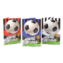 Biglietti auguri COMPLEANNO tifosi calcio 12pz