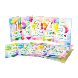 Biglietti auguri da 1 a 10 anni 20pz