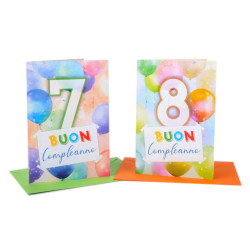 Biglietti auguri da 1 a 10 anni 20pz Biglietti auguri da 1 a 10 anni 20pz