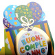 Biglietti auguri COMPLEANNO palloncini 12pz