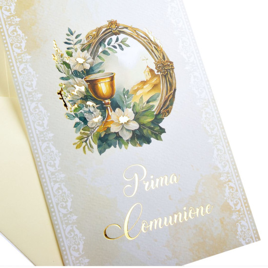Biglietti auguri COMUNIONE portasoldi 12pz