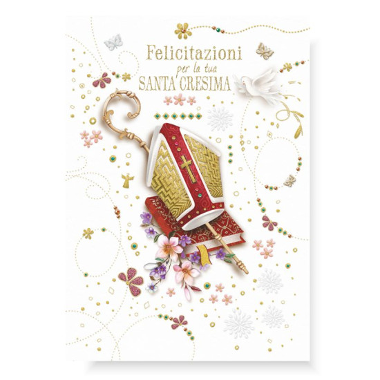 Biglietti auguri CRESIMA color 20pz