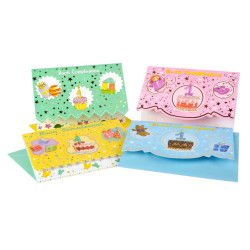 Biglietti augurali COMPLEANNO 1 ANNO portasoldi 12pz Biglietti augurali COMPLEANNO 1 ANNO portasoldi 12pz