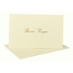 Cartoncini auguri Buona Pasqua avorio 50pz Cartoncini auguri Buona Pasqua avorio 50pz