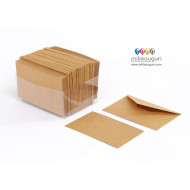 100 cartoncini + 100 buste KRAFT AVANA cm 7x11