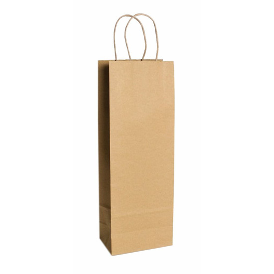 Borsa per bottiglia carta kraft avana 25pz