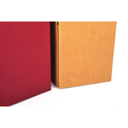 Scatola porta 2 bottiglie onda colore AVANA 10pz