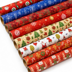 Carta regalo NATALE rotolo 5 metri 32pz