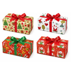Carta regalo NATALE rotolo 5 metri 32pz