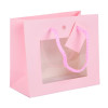 Shopper ROSA con finestra cm 16x8x14 10pz