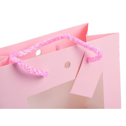 Shopper ROSA con finestra cm 16x8x14 10pz Shopper ROSA con finestra cm 16x8x14 10pz