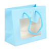 Shopper AZZURRA con finestra cm 16x8x14