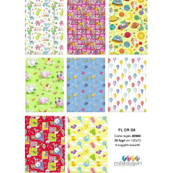 Fogli carta regalo BIMBI 50pz