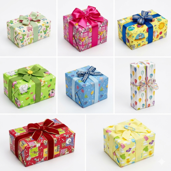 Fogli carta regalo 70x100 BIMBI 50pz
