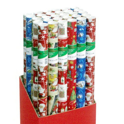 50 rotoli carta regalo Natale cm 70x300 