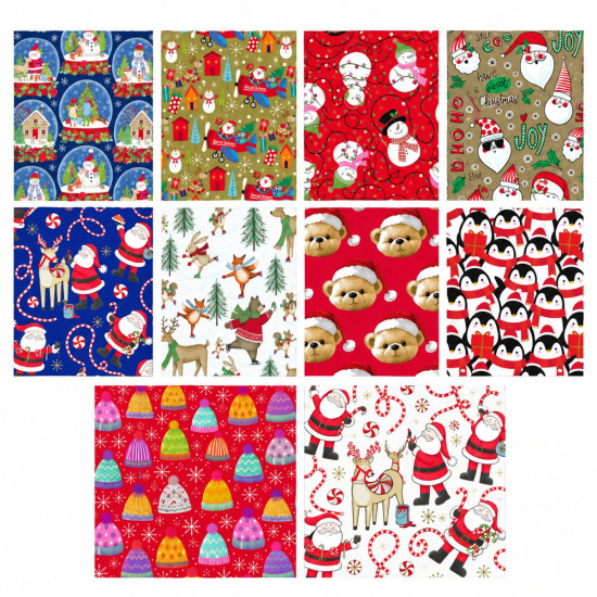 Carta Regalo Natalizia FUN 100x70 cm – 50 Fogli Assortiti Carta Regalo Natalizia FUN 100x70 cm – 50 Fogli Assortiti