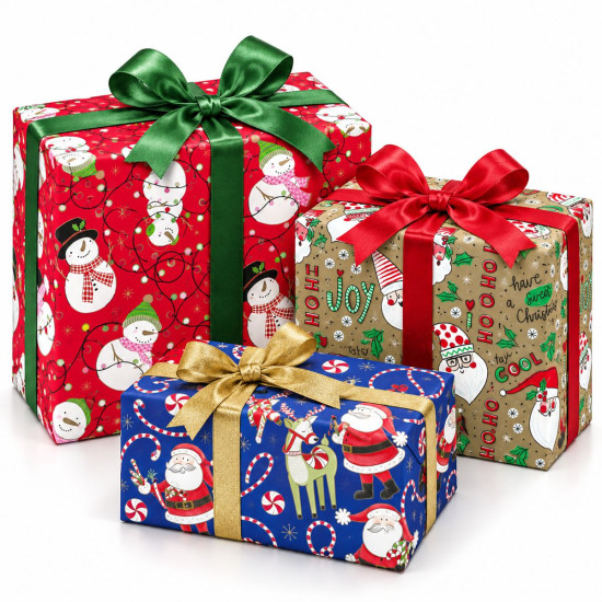 Carta Regalo Natalizia FUN 100x70 cm – 50 Fogli Assortiti Carta Regalo Natalizia FUN 100x70 cm – 50 Fogli Assortiti