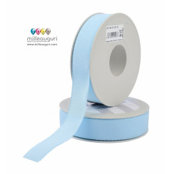 Fettuccia nastro 25 metri 100% cotone AZZURRO