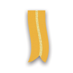 Nastro 100% cotone GIALLO con inserto Nastro 100% cotone GIALLO con inserto