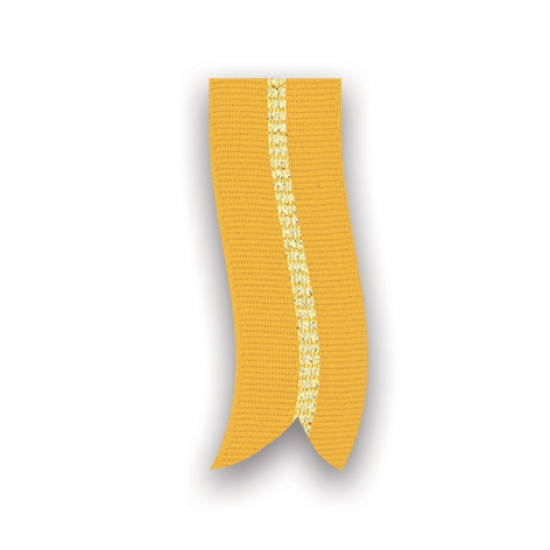 Nastro 100% cotone GIALLO con inserto