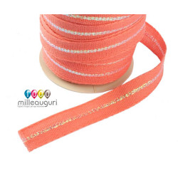 Nastro 100% cotone ROSA con inserto Nastro 100% cotone ROSA con inserto