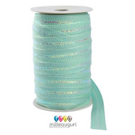 Nastro 100% cotone VERDE ACQUA con inserto