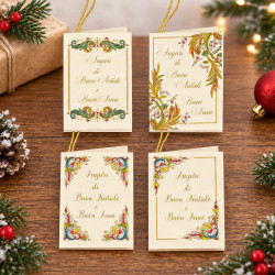 Bigliettini chiudipacco NATALE Fiorentino 25x4pz